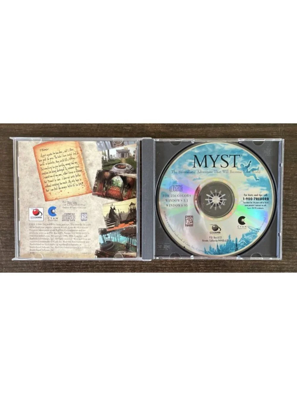 MYST (PC CD-ROM) Vintage Broderbund Video Game Classic Manual Included